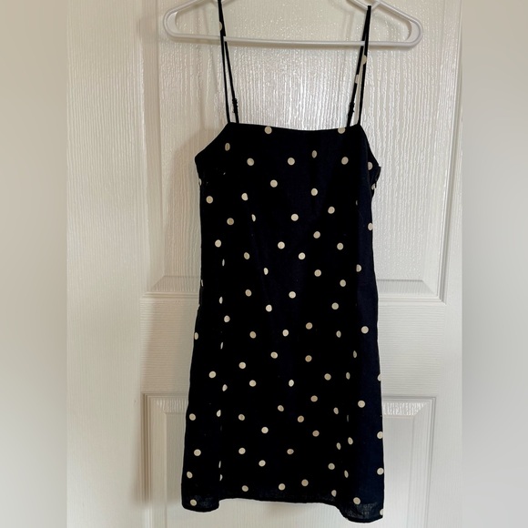 H&M - Elegant Black & White Polka Dot  Thin Strap Dress, Women’s Size XS - Picture 2 of 6